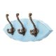 Turquoise Antique Small Wall Wooden Iron Hooks